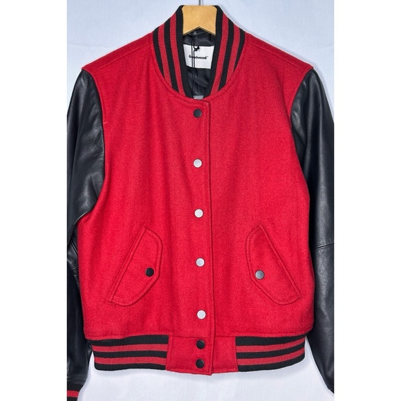 Free People x Deadwood Diana Wool & Leather Varsity Jacket $399 Sz 36 - Picture 7 of 15